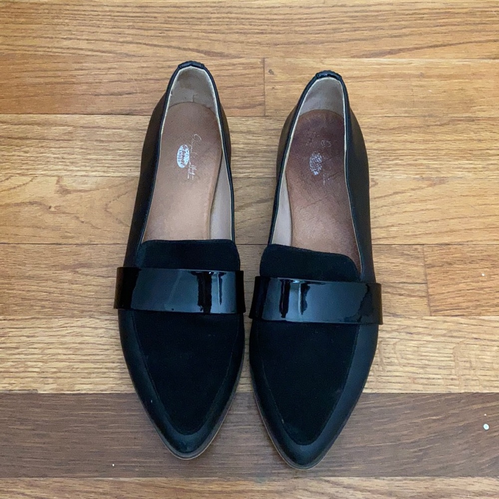 Dr. Scholls Black Pointy Toe Flats